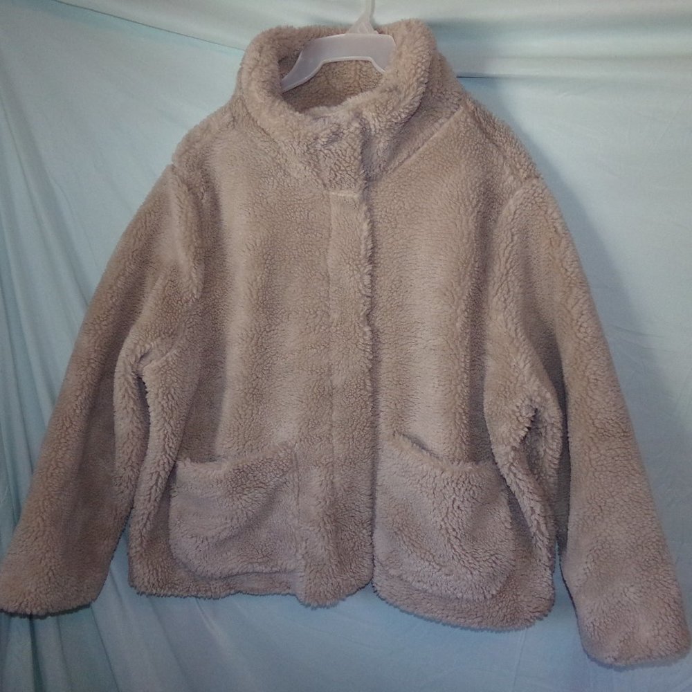 OLD NAVY COZY SHERPA JACKET MOCHA LATTE SZ XXL